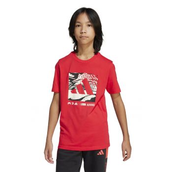 Tricou cu decolteu la baza gatului si imprimeu