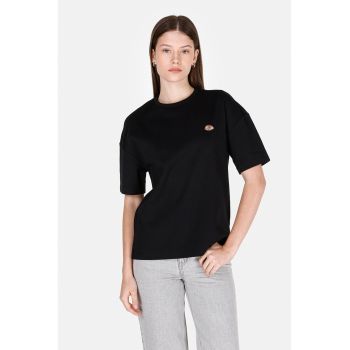 Tricou cu decolteu la baza gatului si model uni
