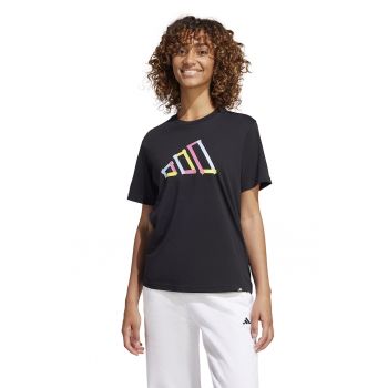 Tricou cu decolteu rotund si detaliu logo