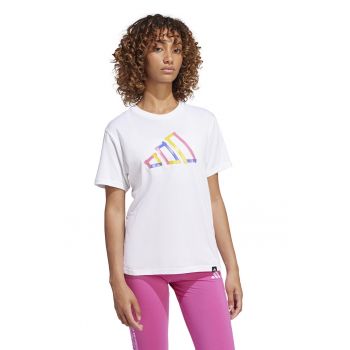 Tricou cu decolteu rotund si detaliu logo
