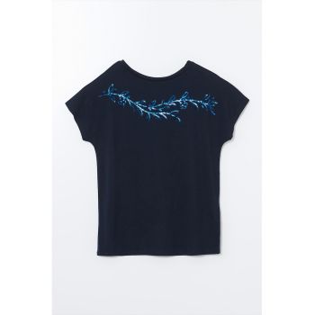 Tricou cu detaliu cu paiete