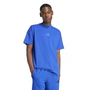 Tricou de bumbac cu decolteu la baza gatului