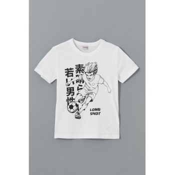 Tricou de bumbac cu imprimeu grafic