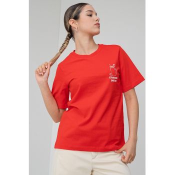 Tricou de bumbac organic cu imprimeu