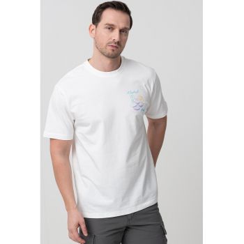 Tricou de bumbac organic cu imprimeu pe piept