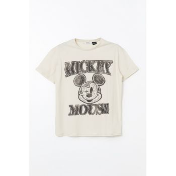 Tricou din bumbac cu imprimeu cu Mickey Mouse