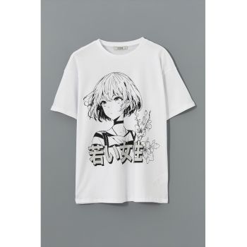 Tricou din bumbac cu imprimeu desene animate