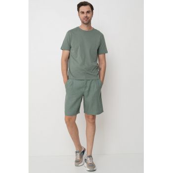 Tricou din bumbac cu model uni