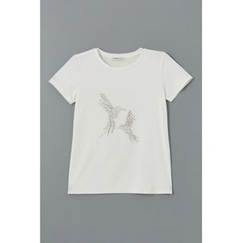 Tricou lejer cu nituri metalice