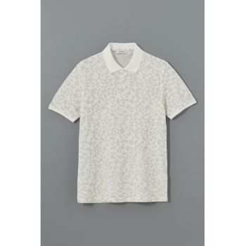 Tricou polo din bumbac cu coiala slim-fit