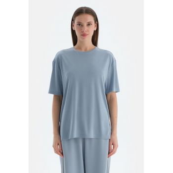 Tricou uni lejer din amestec de modal