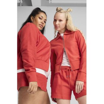 Bluza cu fermoar si aspect texturat