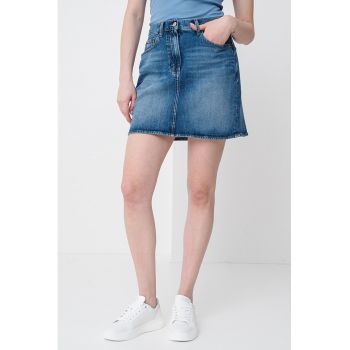 Fusta din denim cu croiala in A