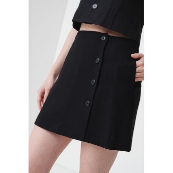 Fusta mini cu talie inalta