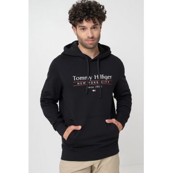 Hanorac de bumbac organic cu imprimeu logo
