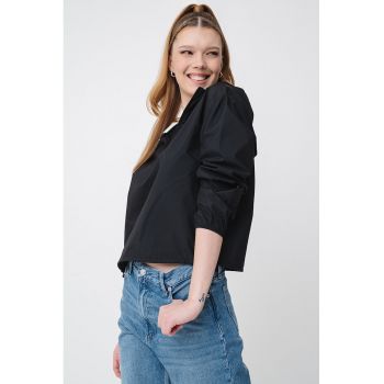 Jacheta crop cu fenta cu fermoar pentru alergare