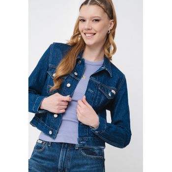 Jacheta din denim cu nasturi