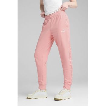 Pantaloni de trening cu croiala conica si talie elastica