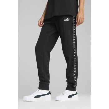 Pantaloni de trening cu croiala conica si talie elastica