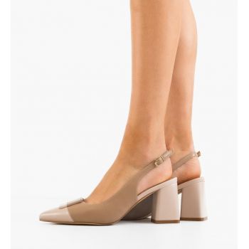 Pantofi dama Sandy Khaki ieftini