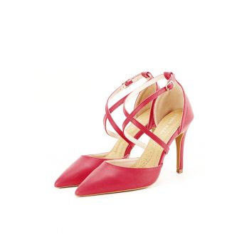 Pantofi rosii cu toc cui Zoe 04 7781 ieftini