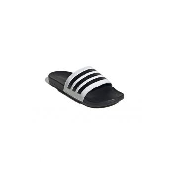 Papuci  Adilette Comfort - Sintetic - Negru-Alb