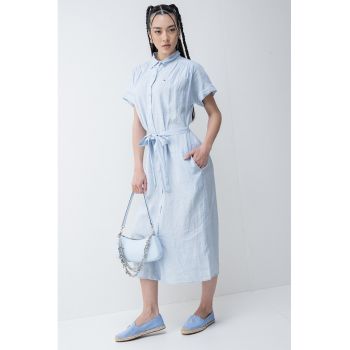 Rochie-camasa de in cu maneci scurte