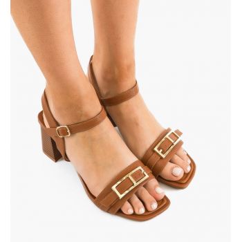 Sandale dama Lapcar Camel ieftine