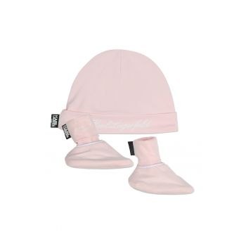 Set de caciula si sosete din amestec de bumbac - 3 piese