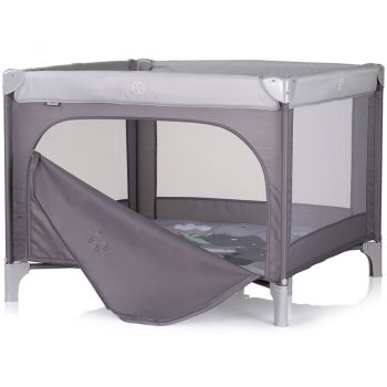 Tarc de joaca pentru copii Chipolino Pop Up Hippo grey pliabil