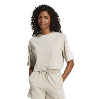 Tricou crop lejer cu logo