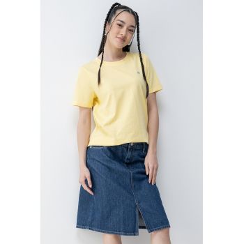 Tricou de bumbac cu logo discret