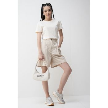 Tricou de bumbac organic cu decolteu la baza gatului
