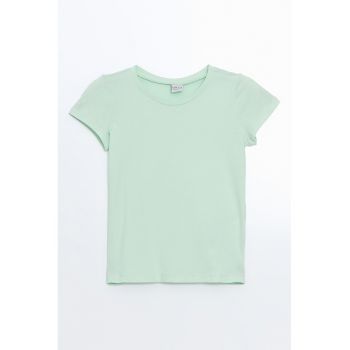Tricou din bumbac cu model uni