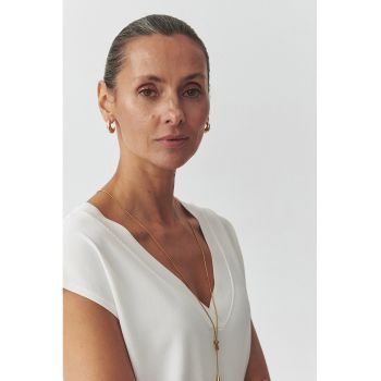 Bluza cu decolteu in V si model uni