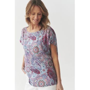 Bluza cu maneci scurte si model