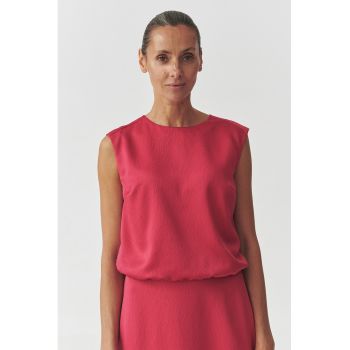 Bluza din satin cu detaliu cu floare