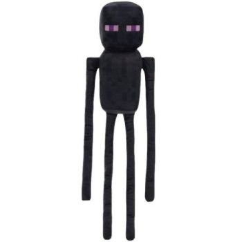 Jucarie din plus Enderman cu detalii brodate, Minecraft, 25/55 cm