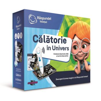 Pachet Raspundel Istetel, creion si carte Calatorie in univers (RESIGILAT)