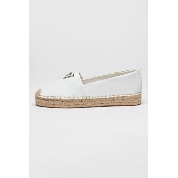 Pantofi loafer din piele ecologica cu logo