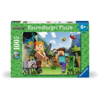 Ravensburger - Puzzle Minecraft 100 piese XXL