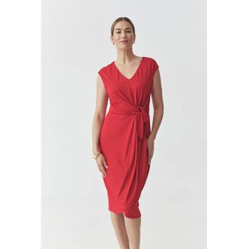 Rochie petrecut din amestec de modal cu decolteu in V
