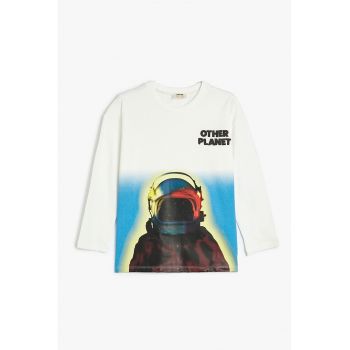 Bluza din bumbac cu imprimeu
