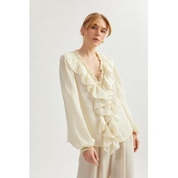 Bluza lejera cu decolteu in V