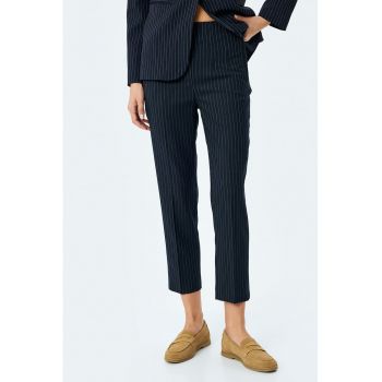 Pantaloni crop cu striatii Elegant