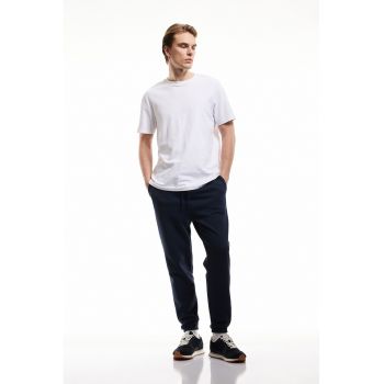 Pantaloni de trening din bumbac si snur