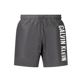 Pantaloni scurti barbati pentru inot cu imprimeu cu logo  - regular fit -