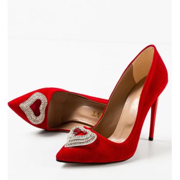 Pantofi cu toc Deltafor Rosii ieftini