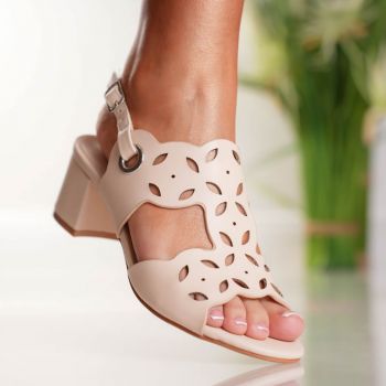Sandale cu Toc - 3XKK121 Beige