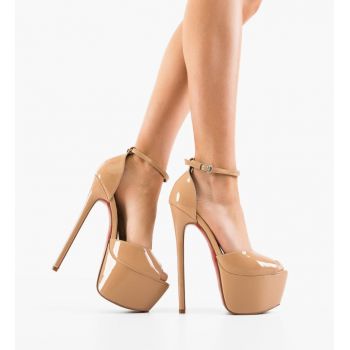 Sandale cu toc Ninesa Nude
